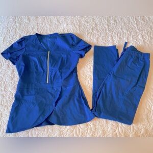 Jaanuu scrubs set - royal blue
